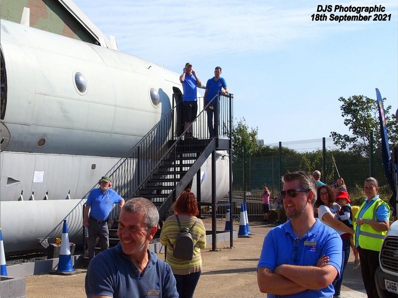 volunteers look after visitors on an Open-Cockpit Day